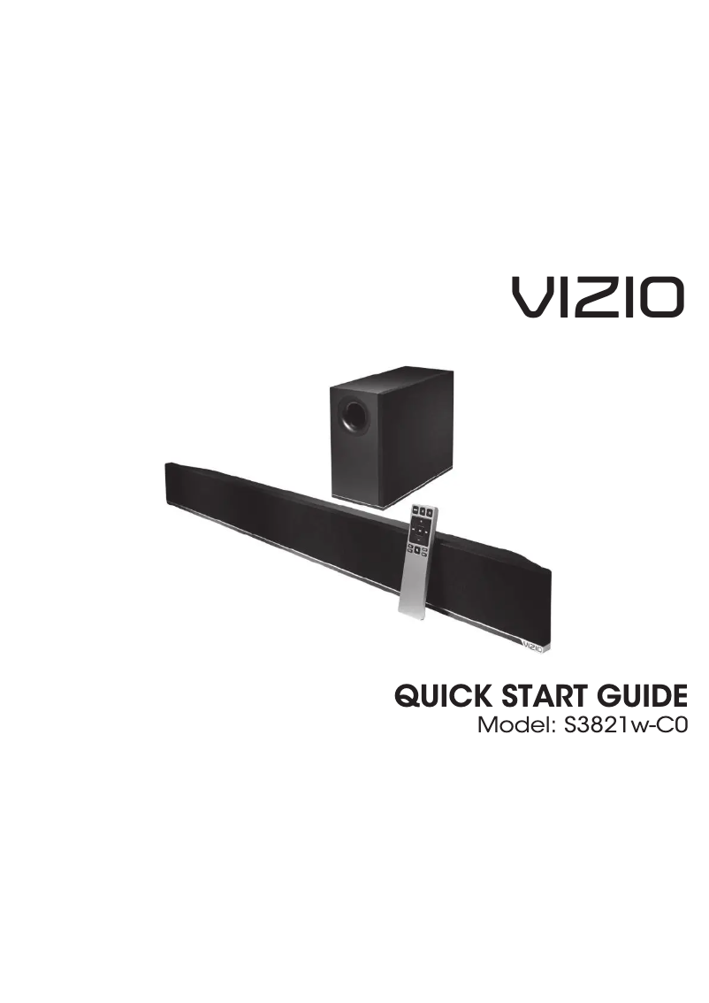 Page 1 de la notice Manuel utilisateur VIZIO S3820w-C0