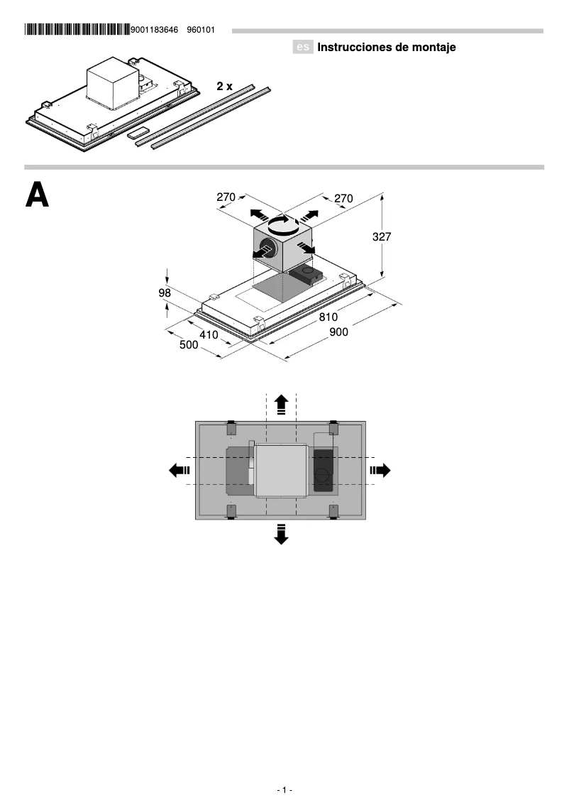 Page 1 de la notice Guide d'installation Siemens LF959RE55