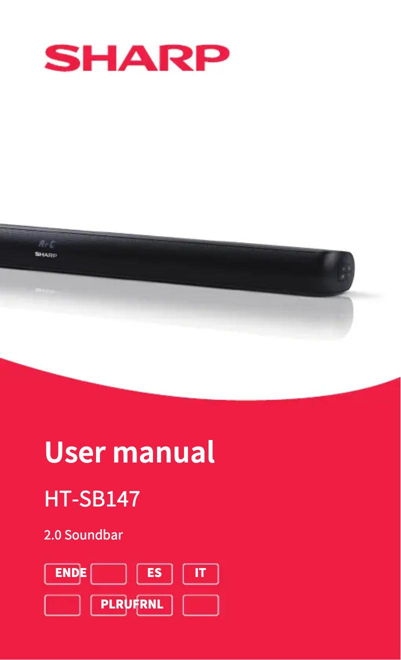 Page 1 de la notice Manuel utilisateur Sharp HT-SB147