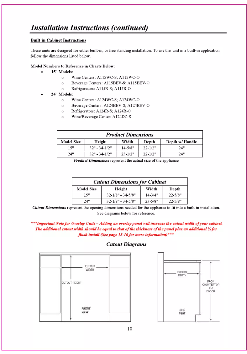 Page 1 de la notice Guide d'installation Azure A124R-O