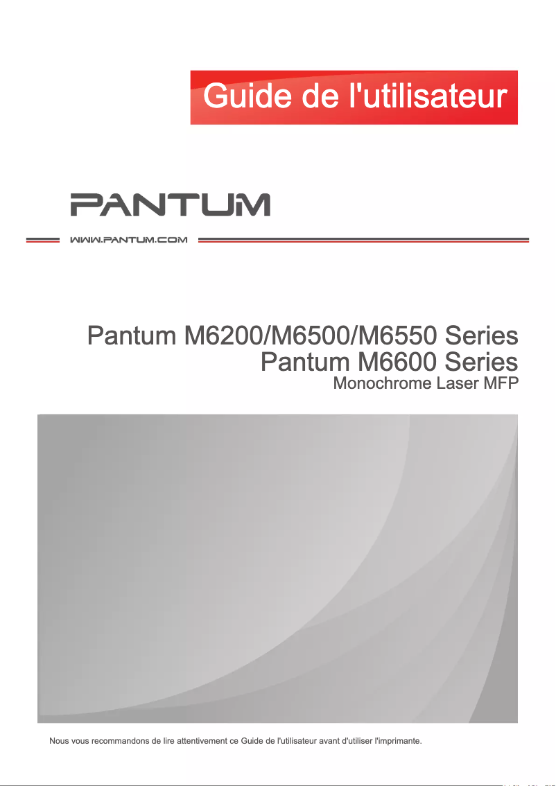 Page 1 of the manual User Manual Pantum M6507NW