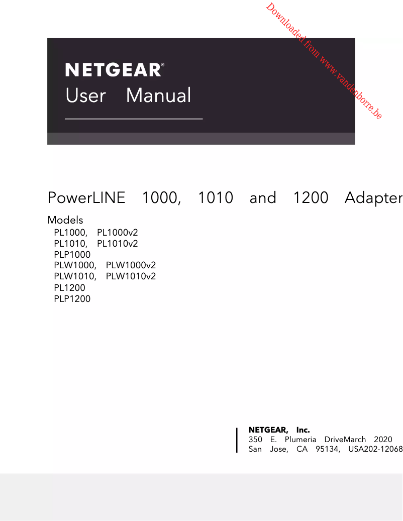 Page 1 de la notice Manuel utilisateur Netgear PL1000