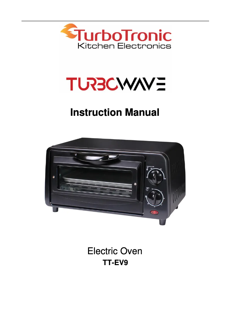 Image de la première page du manuel de l'appareil TurboWave TT-EV9