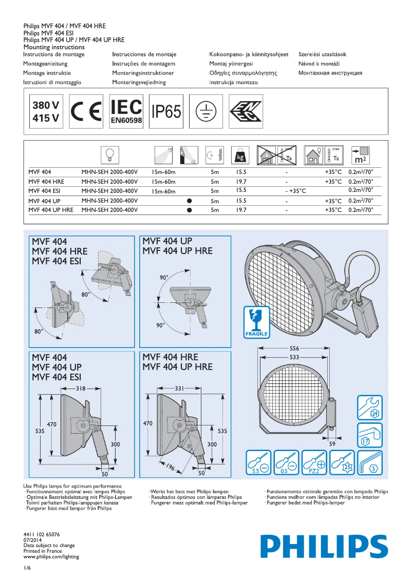 Imagen de la primera página del manual del dispositivo MVF404