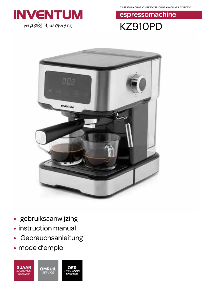 Page n°1 - Manuel utilisateur Inventum KZ910PD