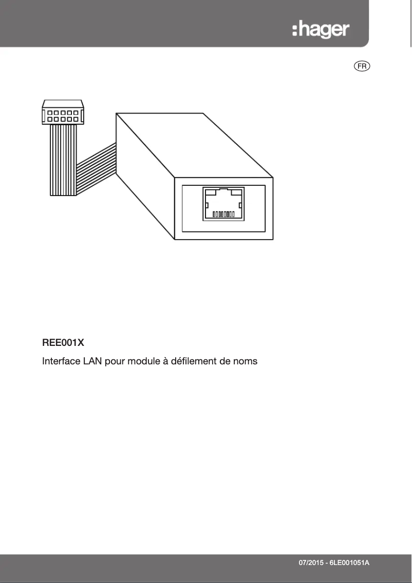Page 1 de la notice Instructions / montage Hager REE001X