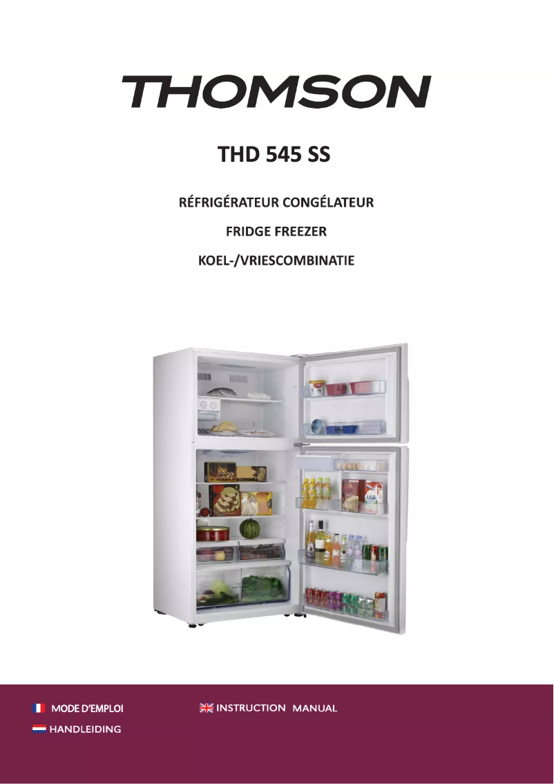 Page n°1 - Manuel utilisateur Thomson THD 545 SS