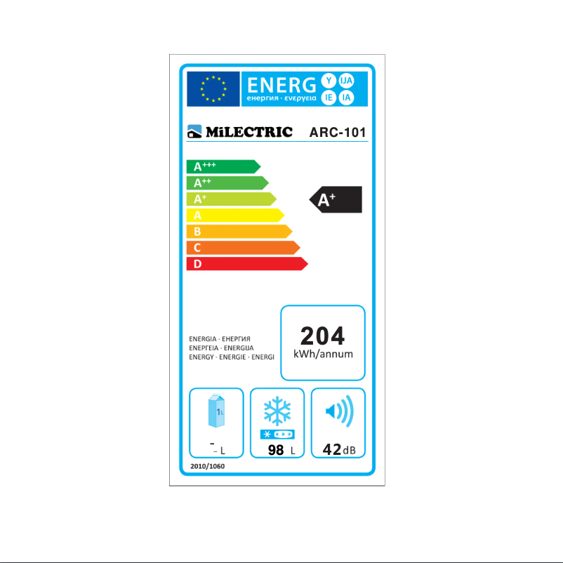 Page n°1 - Label énergétique Infiniton ARC-101