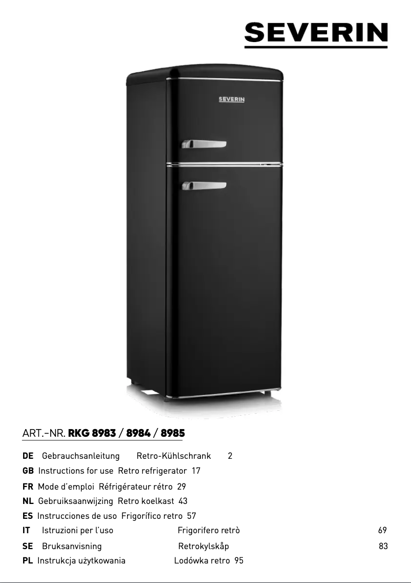 Image de la première page du manuel de l'appareil RKG 8983