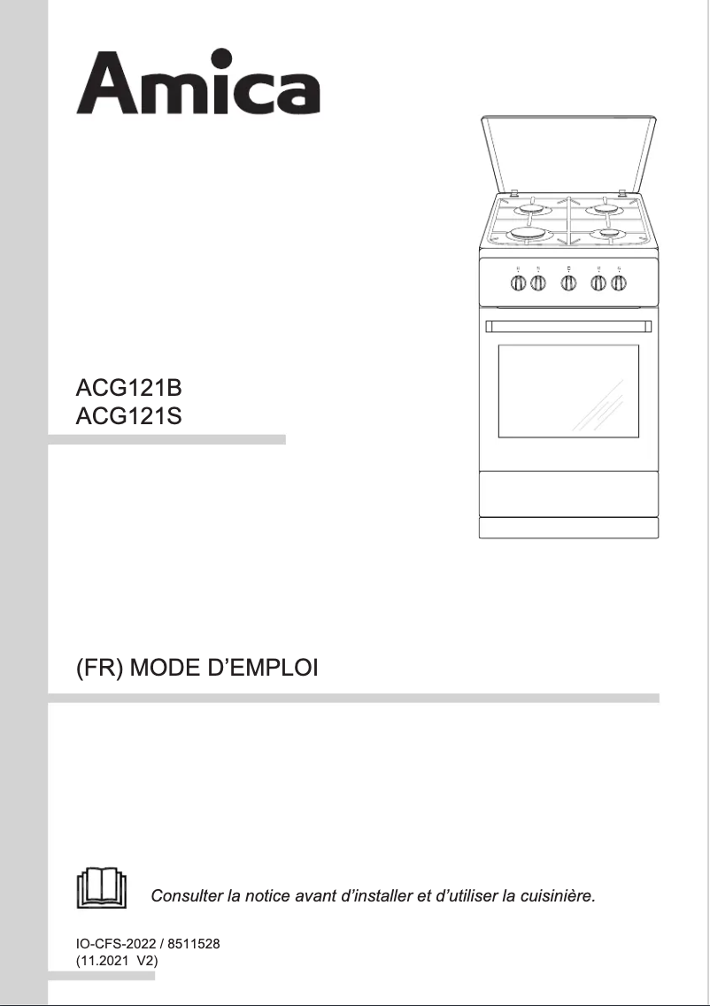 Page n°1 - Manuel utilisateur Amica ACG121S