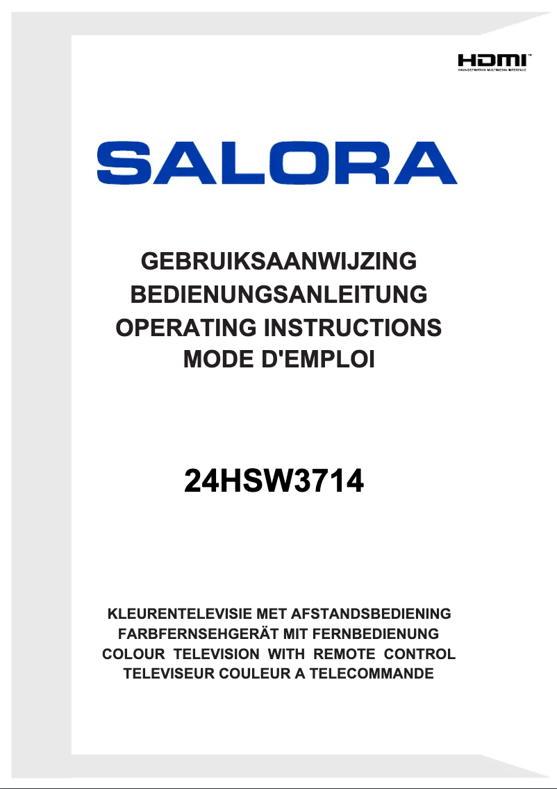 Page 1 de la notice Manuel utilisateur Salora 24HSW3714