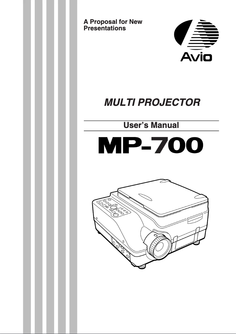 Image de la première page du manuel de l'appareil MP-700E