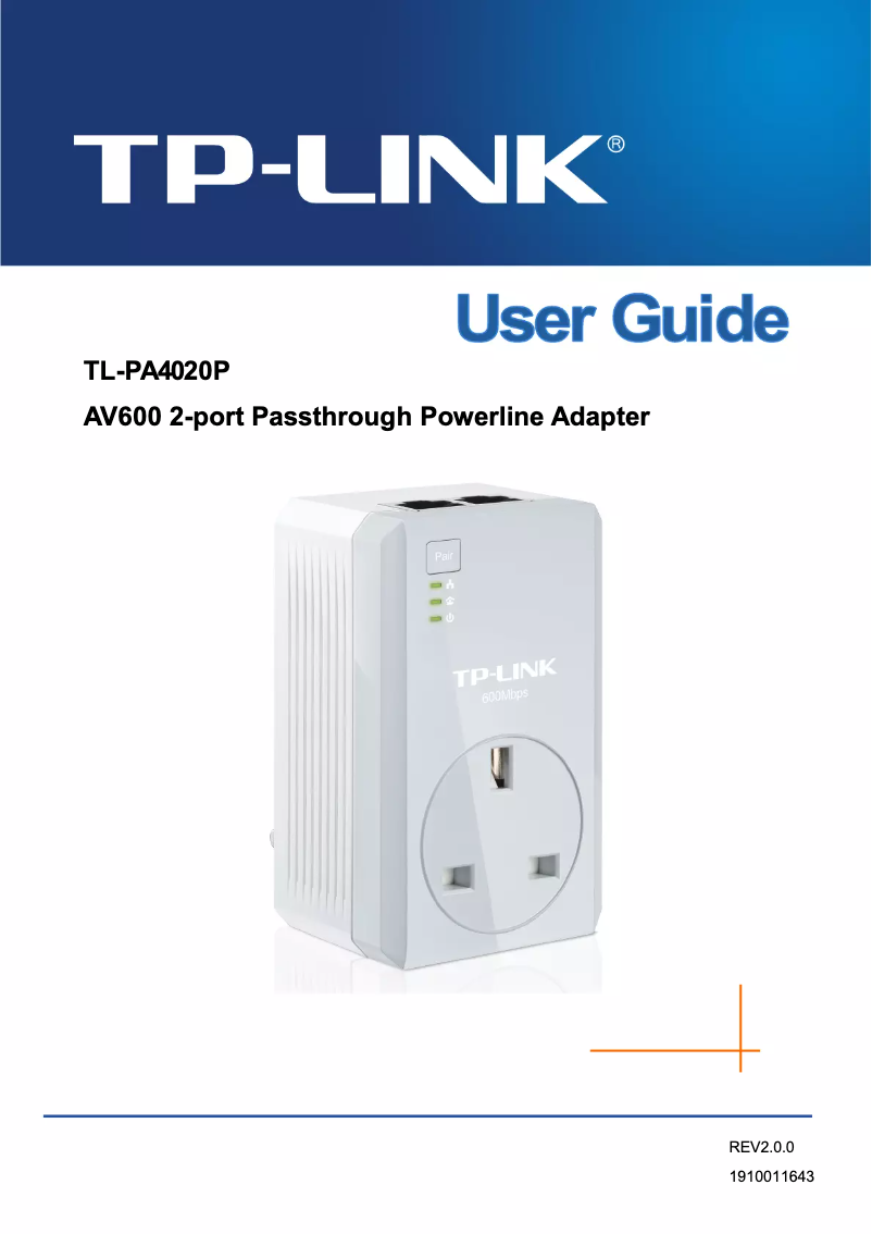 Página 1 del manual Guía de instalación TP-Link TL-PA4020P KIT