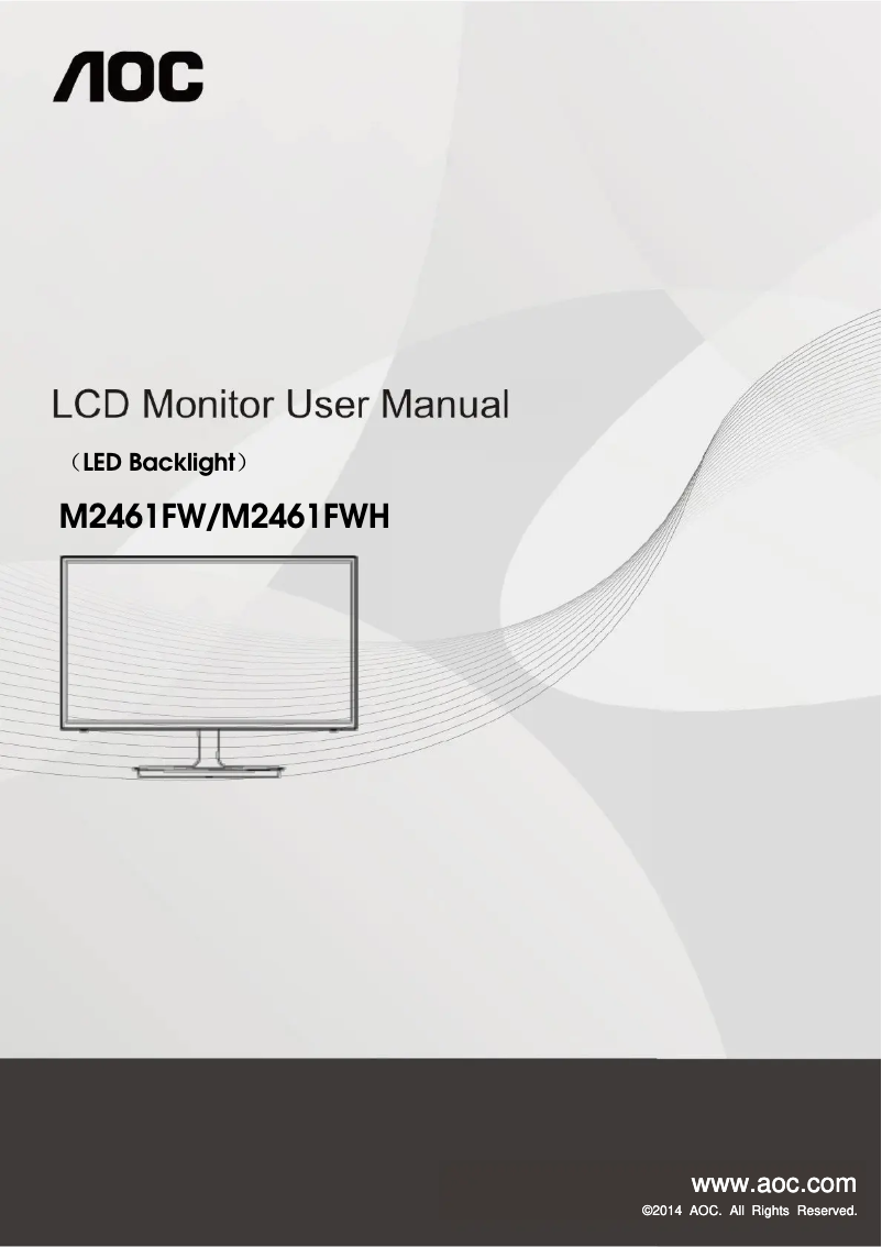 Page 1 de la notice Manuel utilisateur AOC M2461FWH