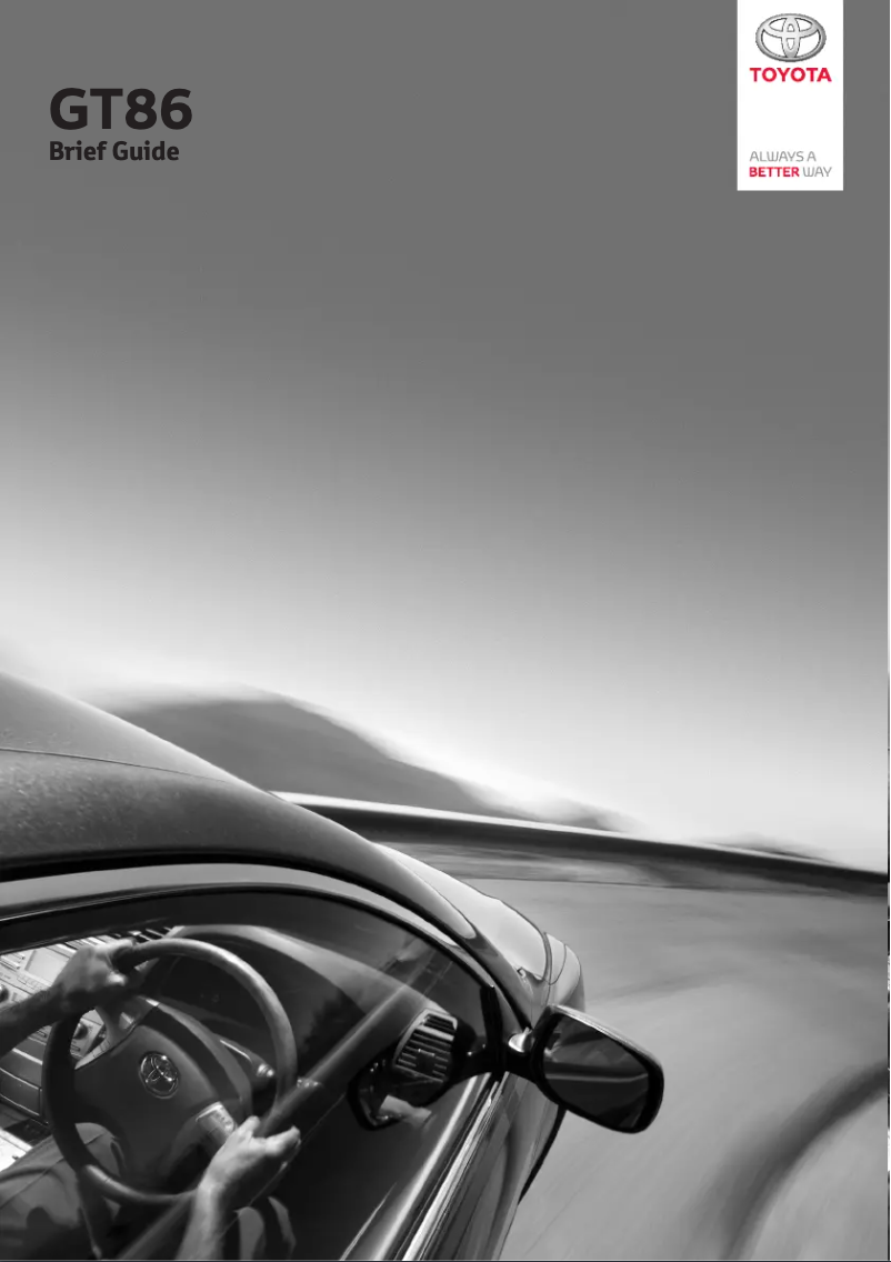 Page 1 de la notice Manuel utilisateur Toyota GT86