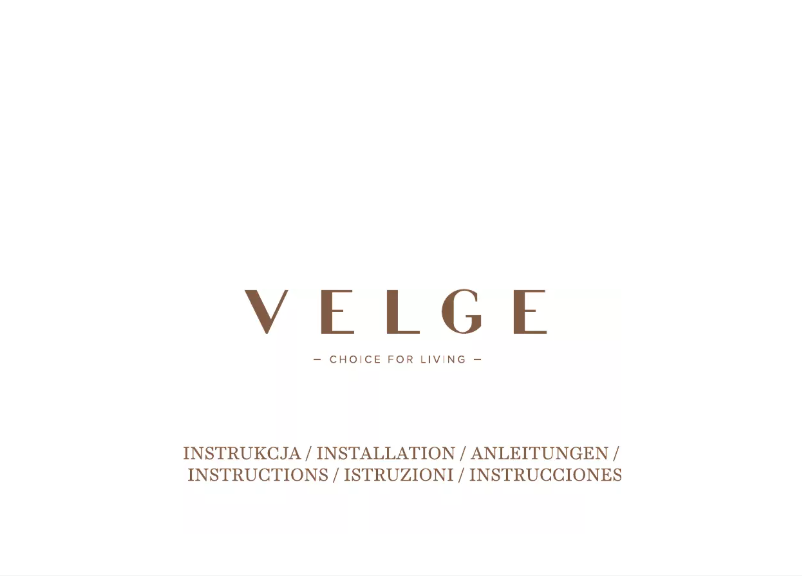 Page 1 de la notice Manuel utilisateur Velge VBCH 10012.1 W