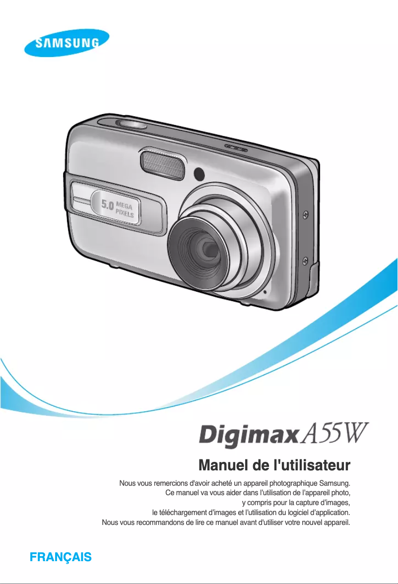 Page 1 de la notice Manuel utilisateur Samsung Digimax A55W