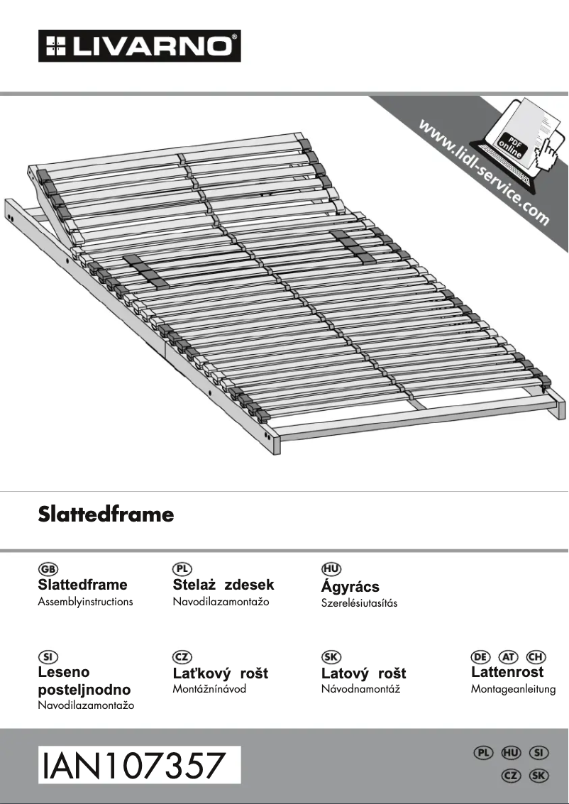 Page 1 de la notice Manuel utilisateur Livarno Lux IAN 107357