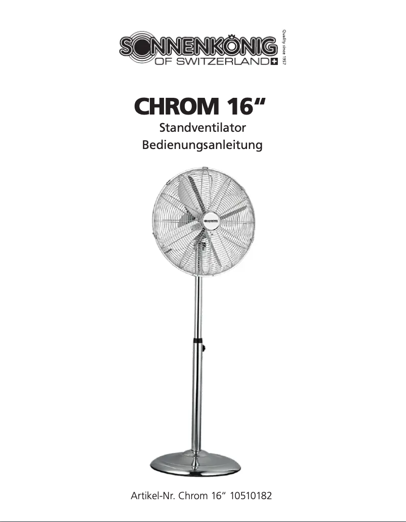Page 1 de la notice Manuel utilisateur Sonnenkönig Chrom 16"