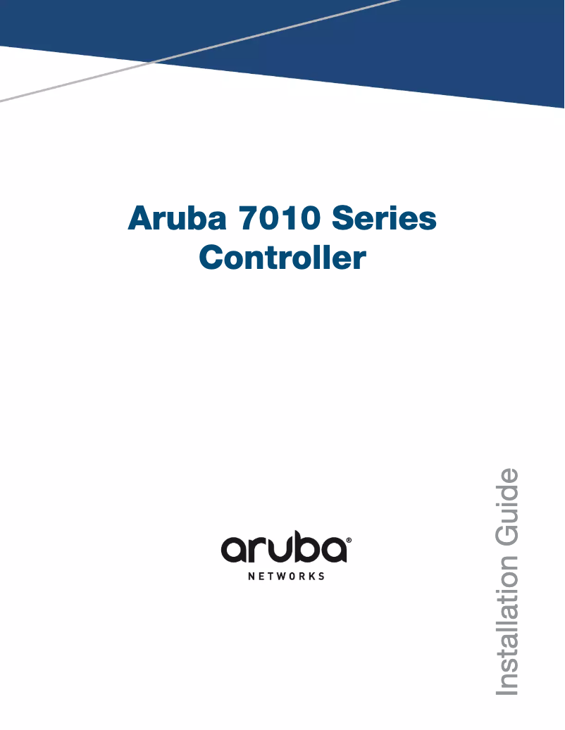 Página 1 del manual Manual de usuario Aruba 7010
