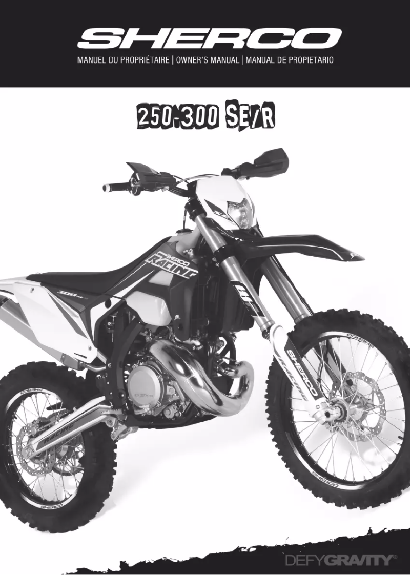 Page n°1 - Manuel utilisateur Sherco 300 SE-R (2017)