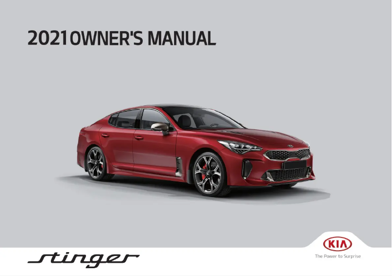 Page 1 de la notice Manuel utilisateur Kia Stinger (2021)