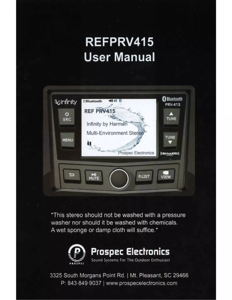 Page 1 de la notice Manuel utilisateur Infinity REFPRV415