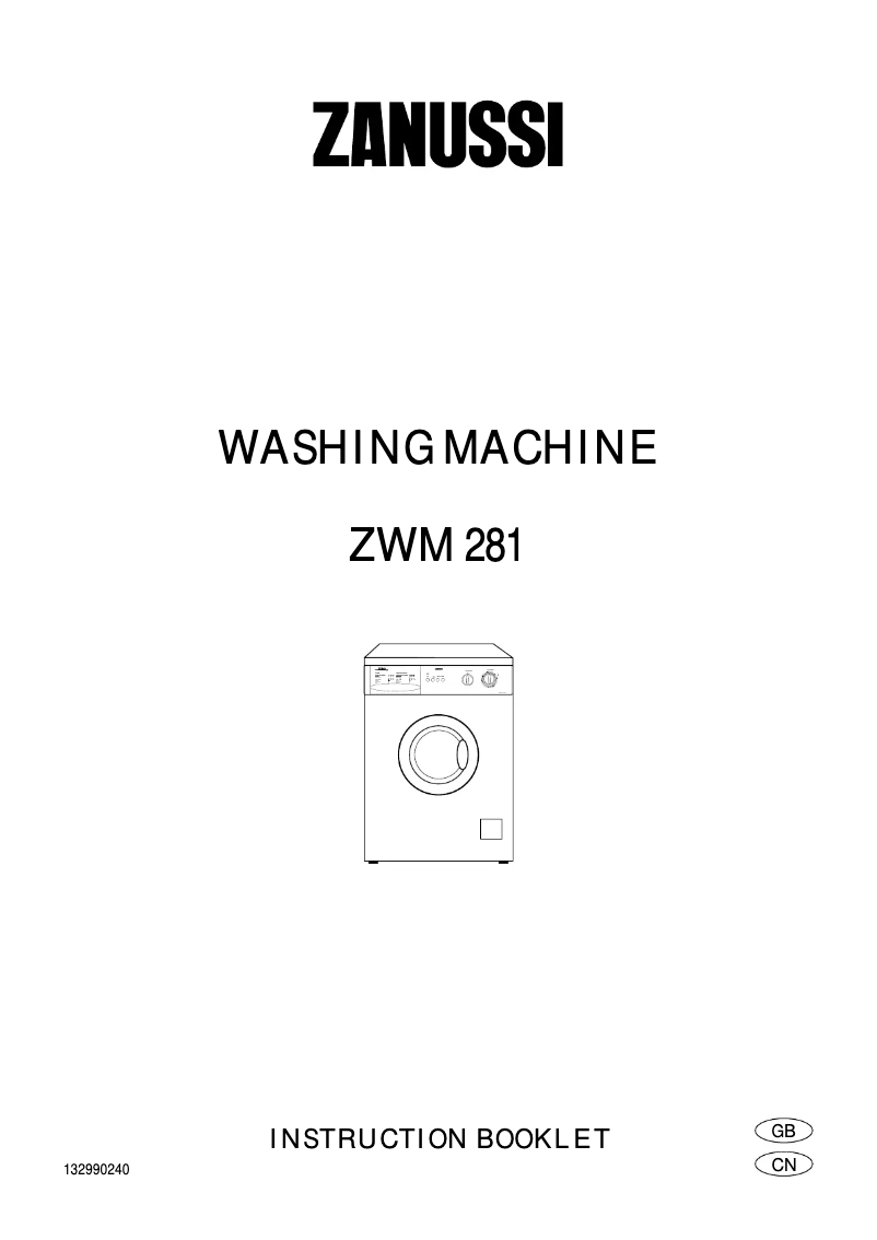 Page 1 de la notice Manuel utilisateur Zanussi ZWM 281