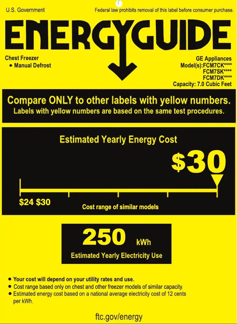 Página 1 del manual Etiqueta energética GE FCM7SKWW