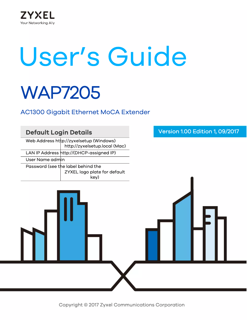 Page n°1 - Manuel utilisateur ZyXEL WAP7205