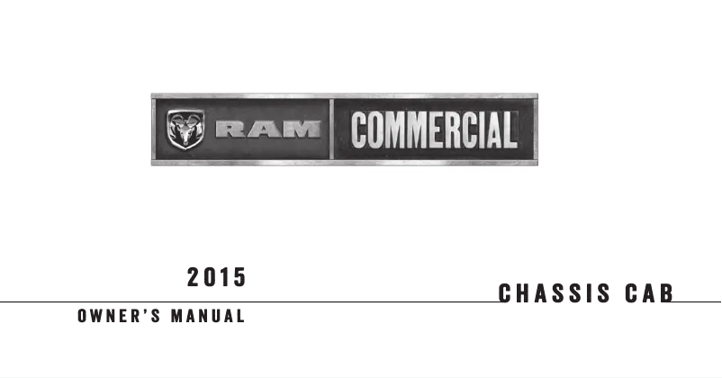 Page 1 de la notice Manuel utilisateur RAM 5500 Chassis Cab (2015)