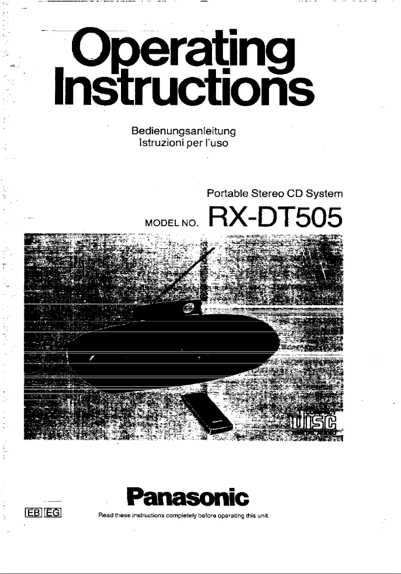 Image de la première page du manuel de l'appareil RX-DT505