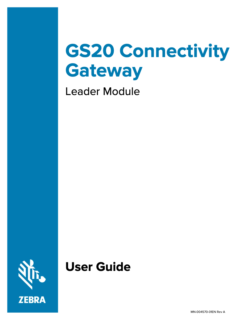 Page 1 de la notice Manuel utilisateur Zebra GS20