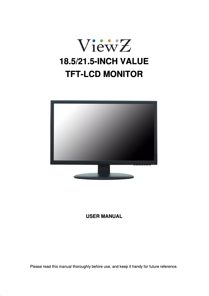 Page 1 de la notice Manuel utilisateur ViewZ Premium VZ-185LED-P
