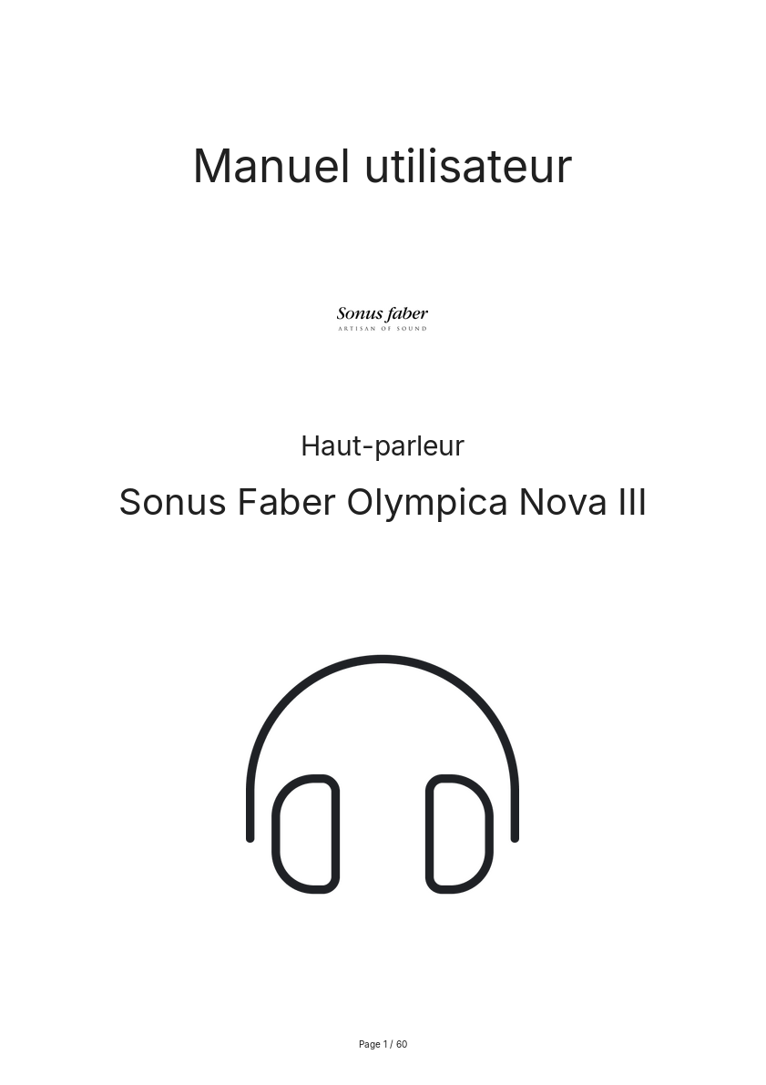 Image de la première page du manuel de l'appareil Olympica Nova III