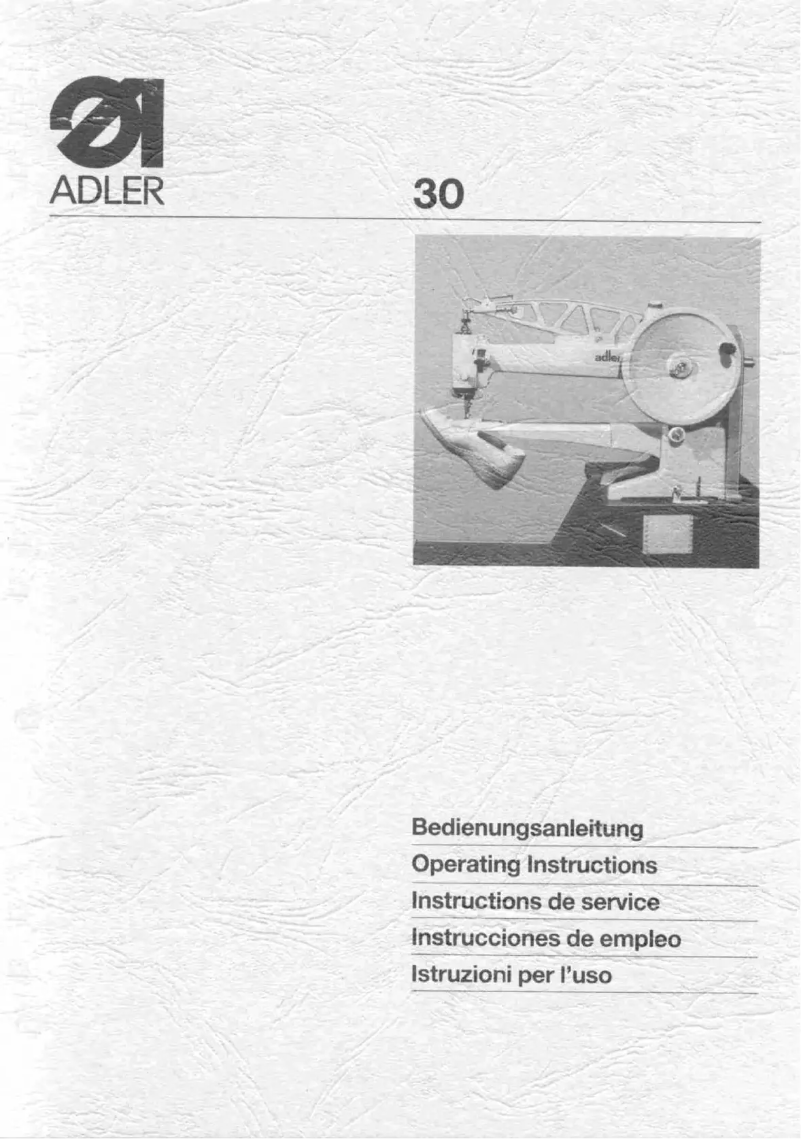 Page n°1 - Manuel utilisateur Dürkopp Adler 30