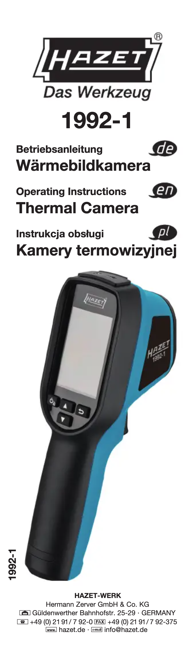 Página 1 del manual Manual de usuario Hazet 1992-1
