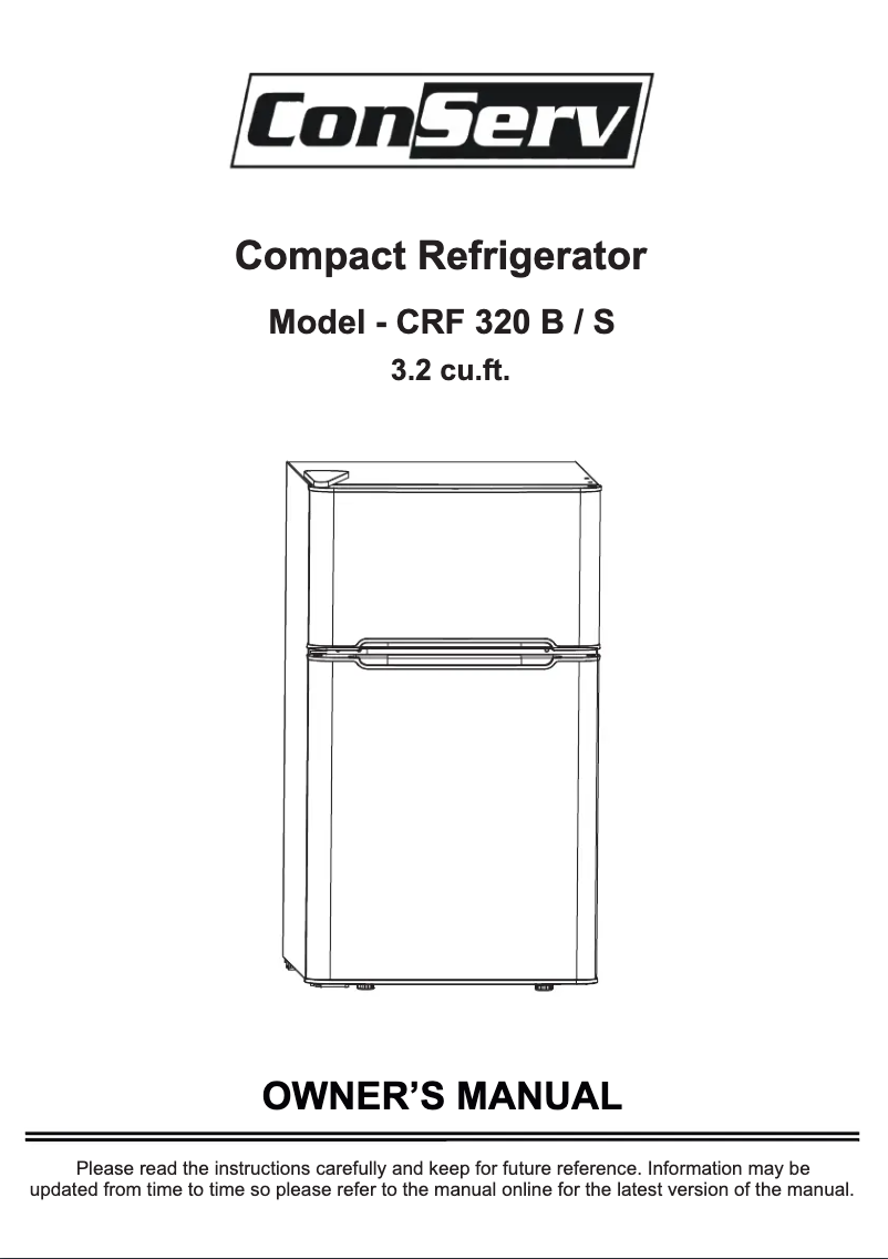Image de la première page du manuel de l'appareil CRF320S
