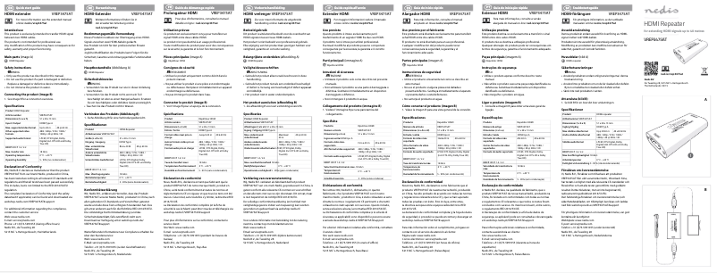 Page 1 de la notice Manuel utilisateur Nedis VREP3475AT