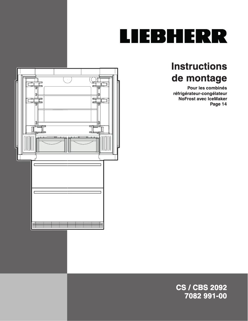 Page n°1 - Guide d'installation Liebherr Cnes 6256
