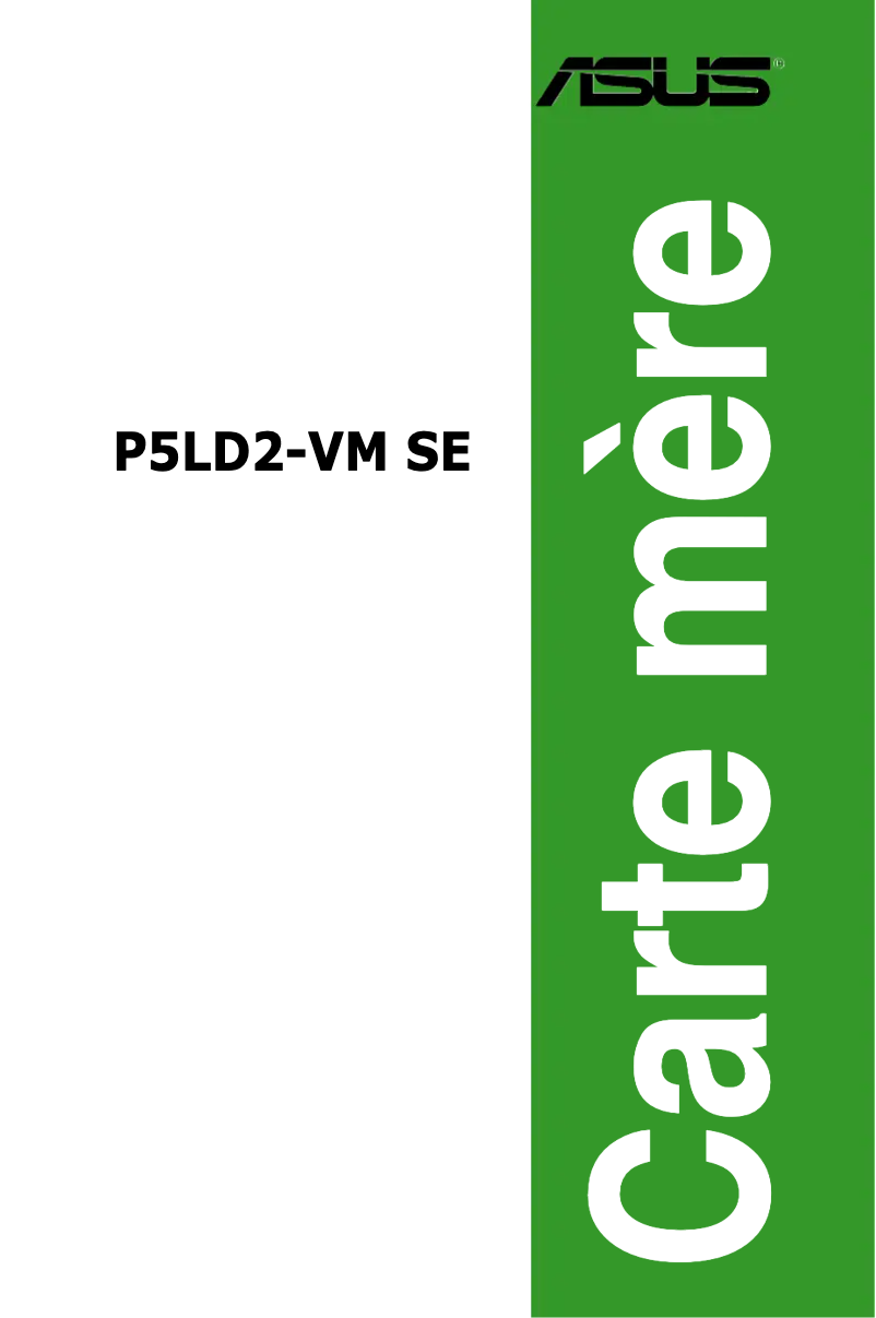 Page 1 de la notice Manuel utilisateur Asus P5LD2-VM SE
