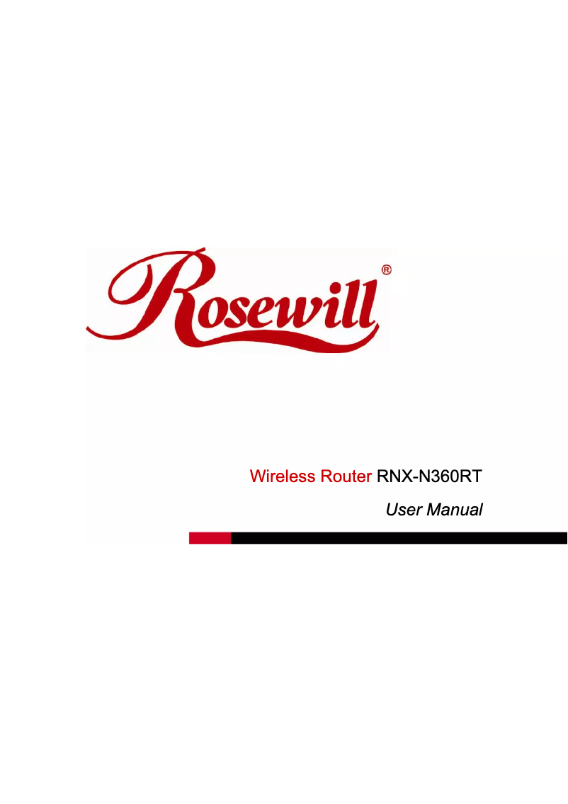 Page 1 de la notice Manuel utilisateur Rosewill RNX-N360RT