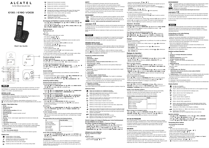 Imagen de la primera página del manual del dispositivo E190 Voice