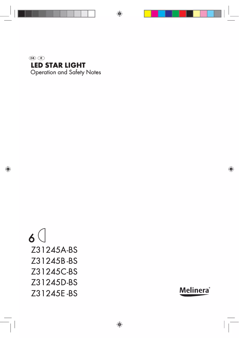 Page 1 de la notice Manuel utilisateur Melinera IAN 74195