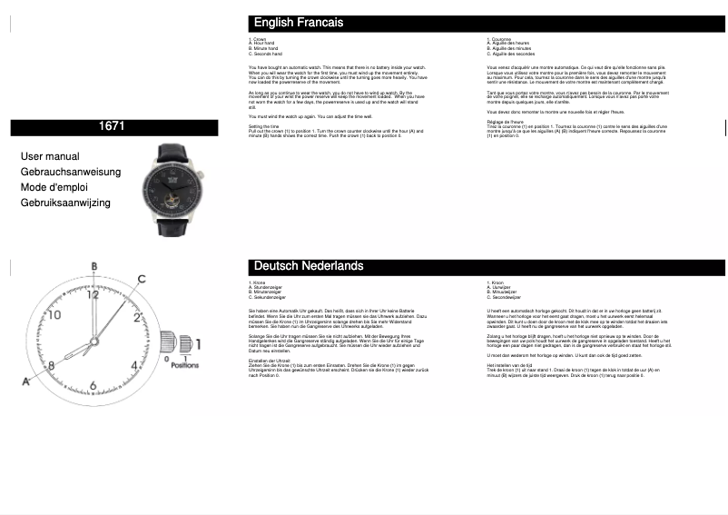 Page n°1 - Manuel utilisateur Davis 1671