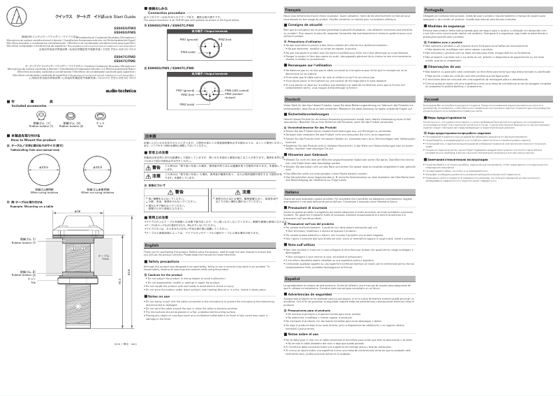 Página 1 del manual Manual de usuario Audio-Technica ES947C/FM5