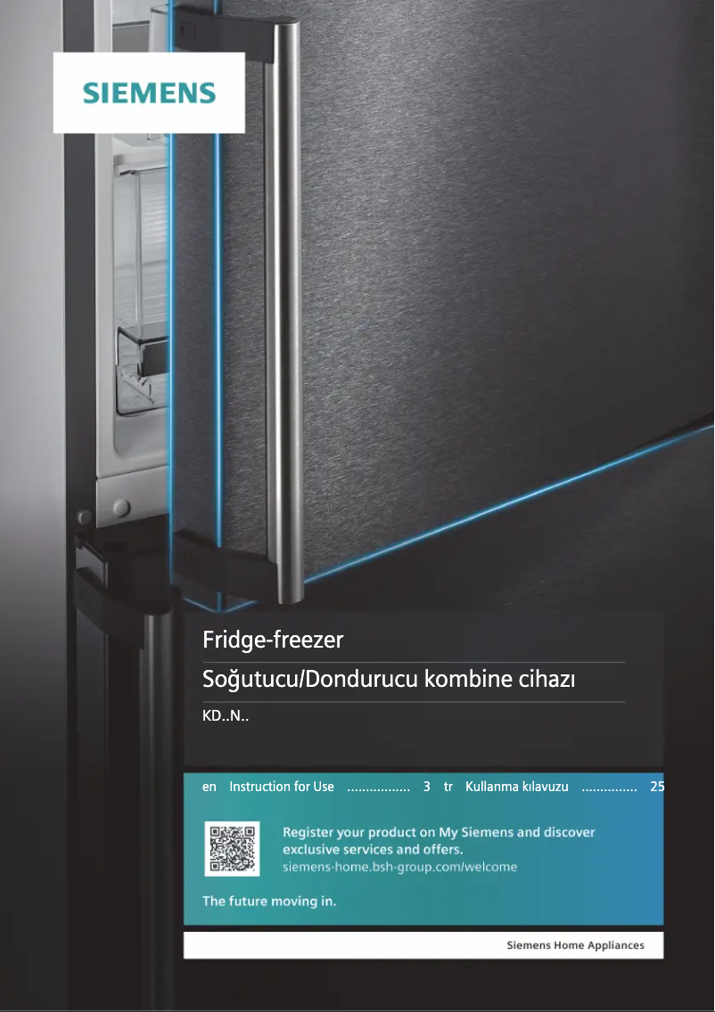 Page n°1 - Manuel utilisateur Siemens KD76NAIF0N
