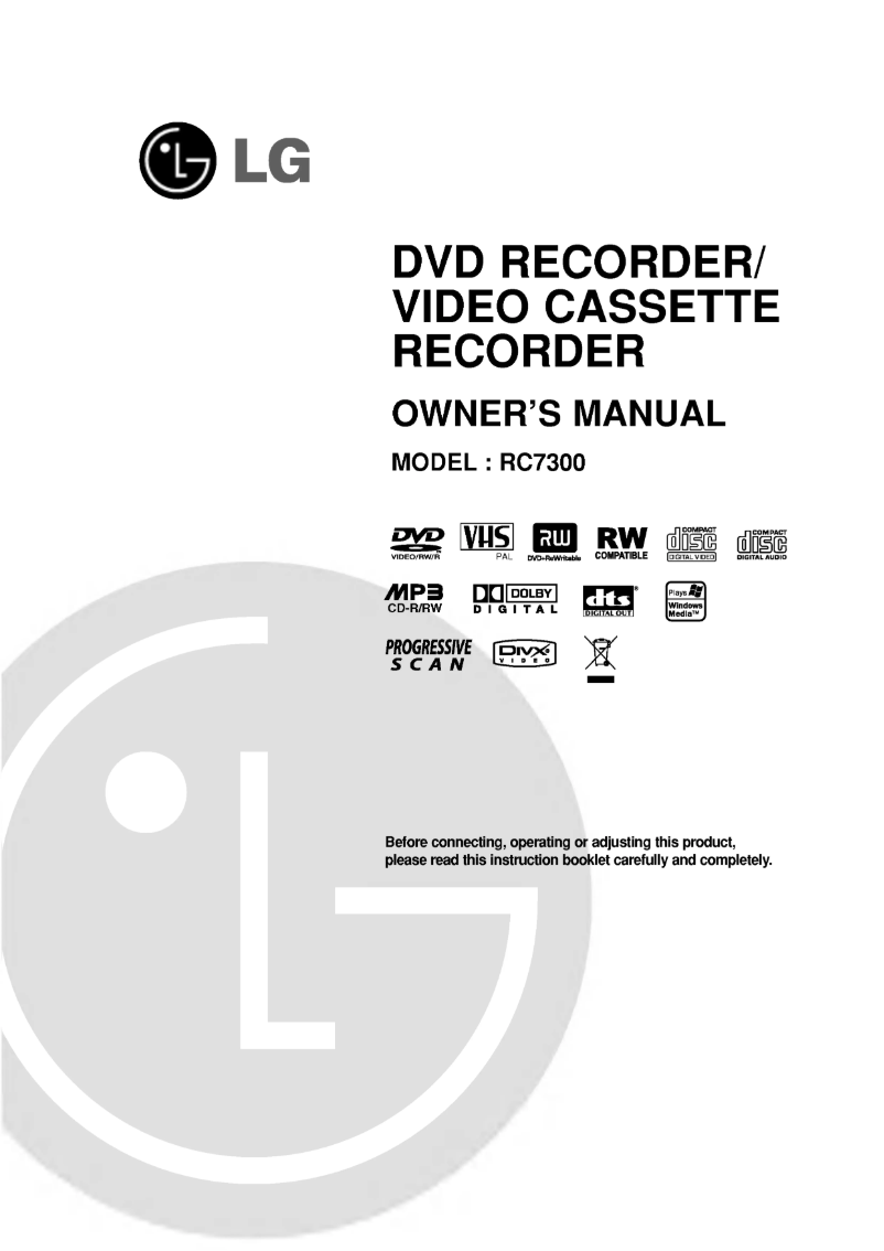 Page 1 de la notice Manuel utilisateur LG RC7323NP1L