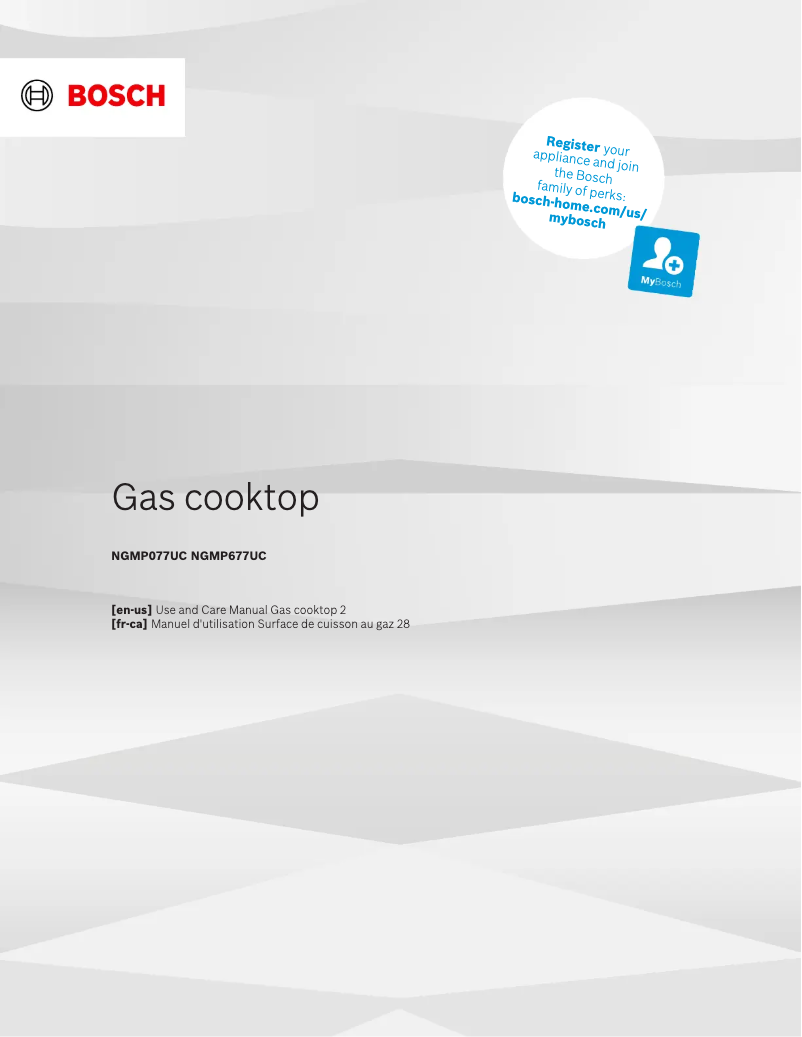 Page 1 de la notice Manuel utilisateur Bosch NGMP077UC