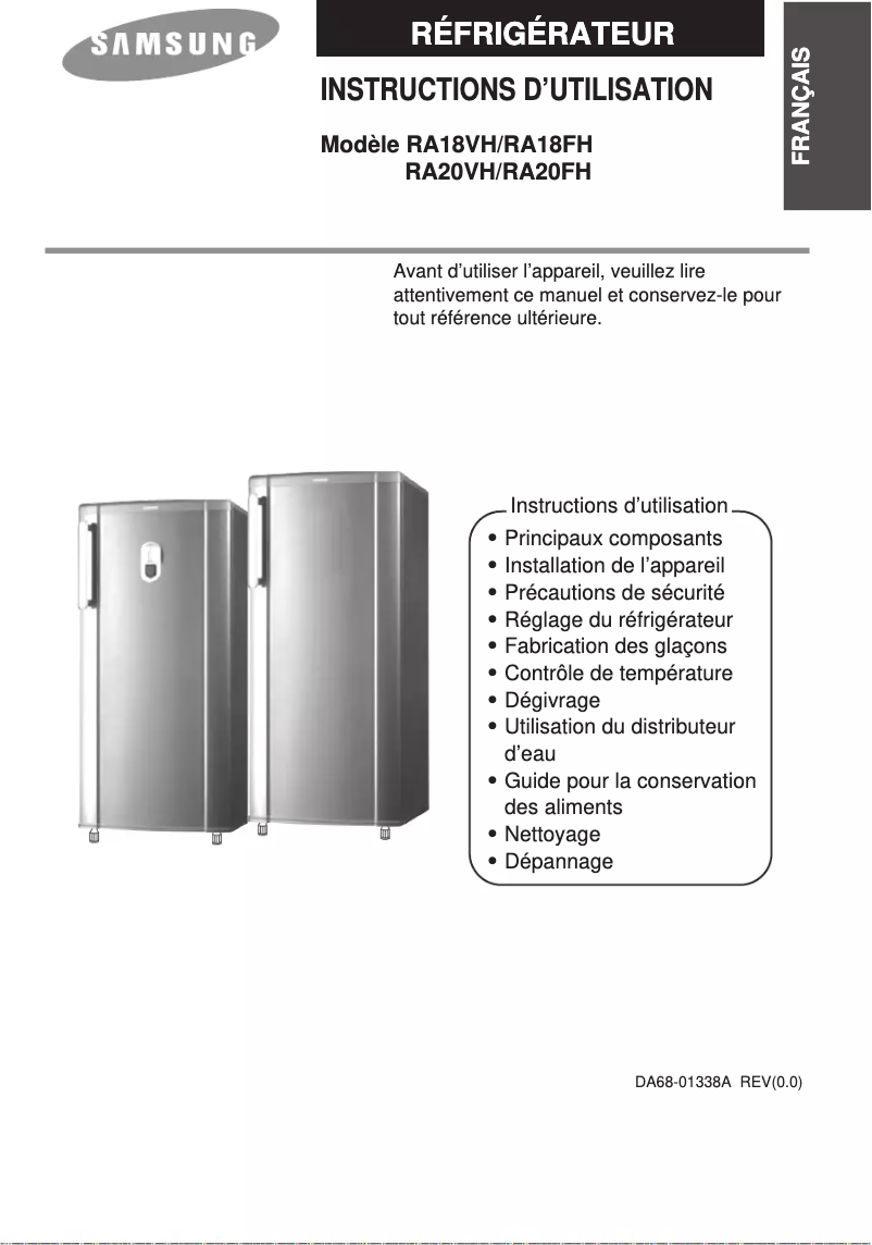 Page n°1 - Manuel utilisateur Samsung RA20VHSS